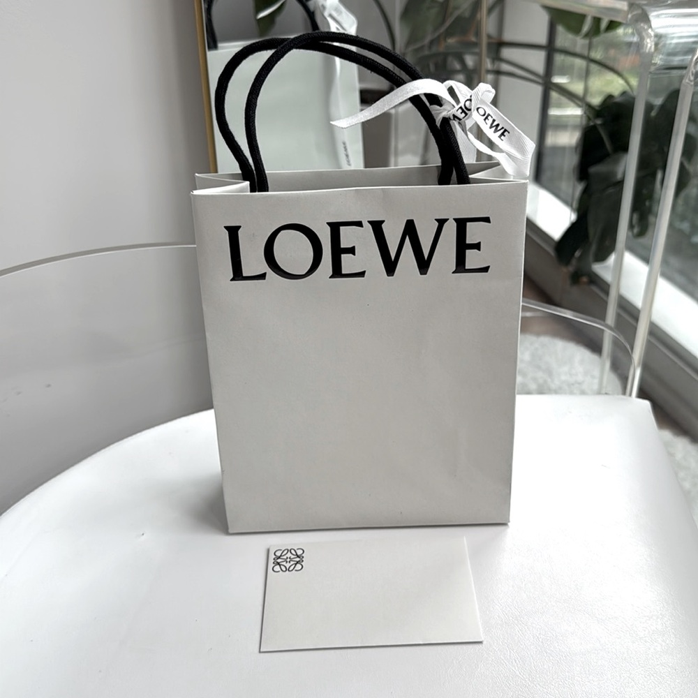 Loewe shopping bag 8 x 7.5 x 2.5”